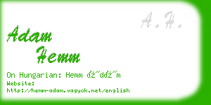 adam hemm business card